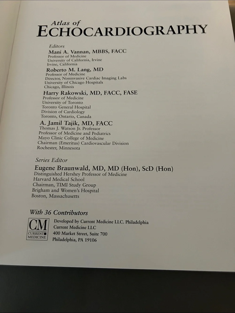 Atlas of Echocardiography - Blue Cover